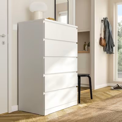 Ikea malm on sale tallboy white